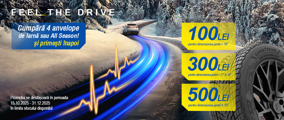 Promotie anvelope iarna Goodyear 2025