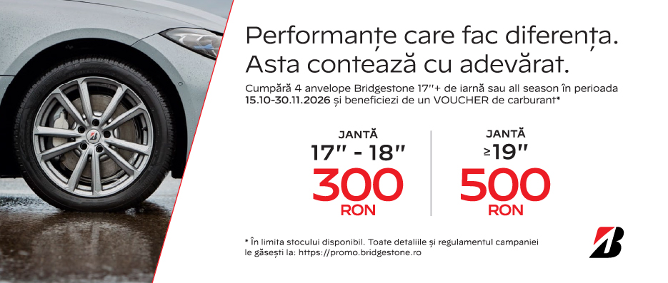 Promotie anvelope iarna Bridgestone 2026