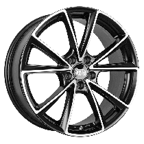 MAM Felgen A5 18, 8, 5, 112, 45, 66.6, MATT BLACK FRONT POLISH,