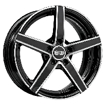 Elite Wheels JAZZY 16, 6.5, 4, 108, 20, 65.1, black polished,