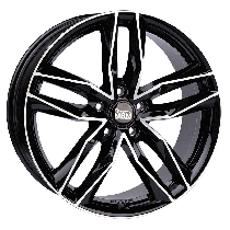 MAM Felgen RS3 18, 8, 5, 112, 45, 66.6, BLACK FRONT POLISH,
