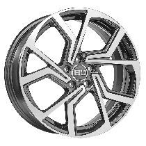 Elite Wheels CYCLONE 17, 7, 5, 100, 40, 57.06, PALLADIUM POLISHED,