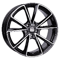 MAM Felgen A5 19, 8, 5, 112, 30, 66.6, BLACK FRONT POLISH,