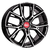 MAM Felgen B4 19, 8.5, 5, 112, 45, 72.6, BLACK FRONT POLISH,