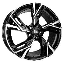 MAM Felgen RS5 19, 8.5, 5, 108, 45, 72.6, BLACK FRONT POLISH,