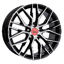 MAM Felgen RS4 16, 7, 5, 100, 38, 63.4, BLACK FRONT POLISH,