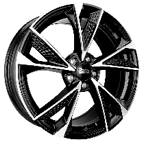 MAM Felgen RS6 18, 8, 5, 112, 30, 66.6, BLACK FRONT POLISH,