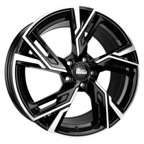 MAM Felgen RS5 18, 8, 5, 112, 45, 66.5, BLACK FRONT POLISH,