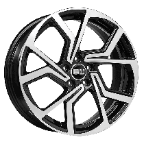 Elite Wheels CYCLONE 17, 7, 5, 100, 40, 57.06, black polished,