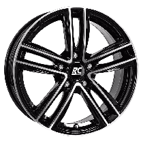 RC DESIGN RC27 18, 7, 5, 114.3, 35, 60.1, Schwarz Glanz Voll-Poliert,