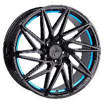 Keskin Tuning KT20 18, 8, 5, 112, 30, 72.6, BLACK PAINTED BLUE INSIDE,