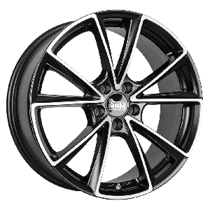 MAM Felgen A5 18, 8, 5, 112, 45, 66.6, MATT BLACK FRONT POLISH,