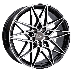 MAM Felgen B2 18, 8, 5, 112, 30, 72.6, BLACK FRONT POLISH,