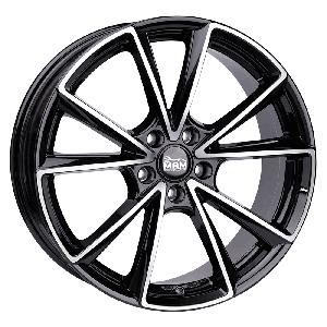 MAM Felgen A5 18, 8, 5, 112, 45, 66.6, BLACK FRONT POLISH,