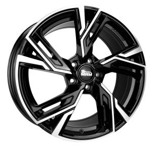 MAM Felgen RS5 19, 8.5, 5, 112, 45, 72.6, BLACK FRONT POLISH,