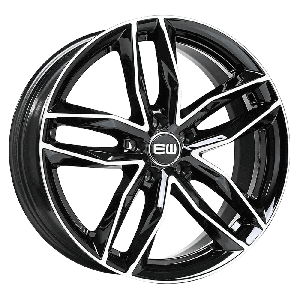 Elite Wheels MUST 19, 8.5, 5, 112, 45, 66.45, black polished,