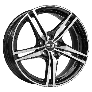 Elite Wheels RACER 18, 8, 5, 108, 42, 63.4, black polished,