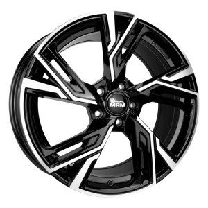 MAM Felgen RS5 17, 7.5, 5, 112, 45, 66.6, BLACK FRONT POLISH,
