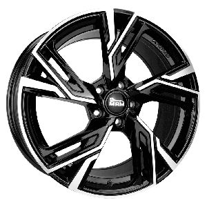 MAM Felgen RS5 18, 8, 5, 112, 30, 66.5, BLACK FRONT POLISH,