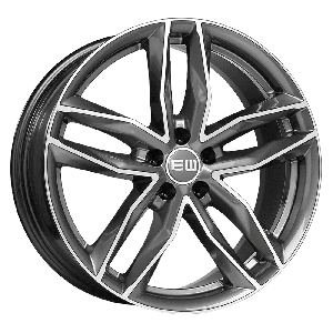 Elite Wheels MUST 17, 7.5, 5, 100, 35, 57.06, PALLADIUM POLISHED,