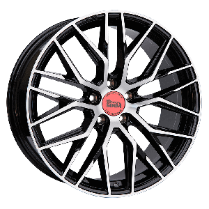 MAM Felgen RS4 16, 7, 5, 100, 38, 63.4, BLACK FRONT POLISH,