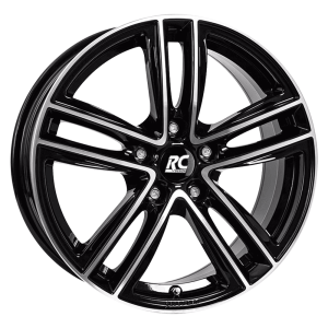 RC DESIGN RC27 18, 7, 5, 114.3, 35, 60.1, Schwarz Glanz Voll-Poliert,