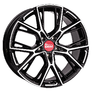 MAM Felgen B4 19, 8.5, 5, 112, 30, 72.6, BLACK FRONT POLISH,