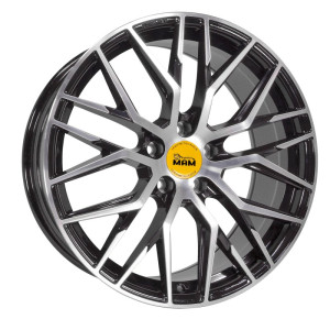 MAM Felgen RS4 17, 7.5, 5, 112, 45, 66.6, BLACK FRONT POLISH,