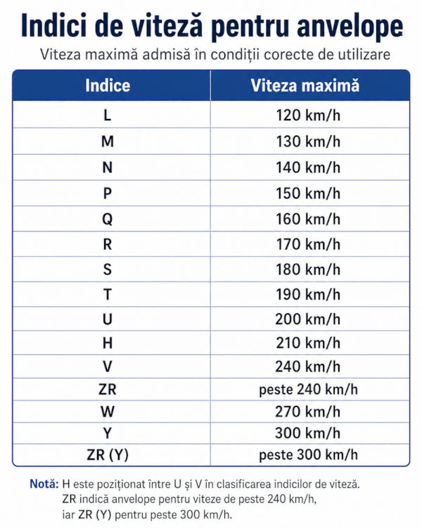 Grafic indici anvelope